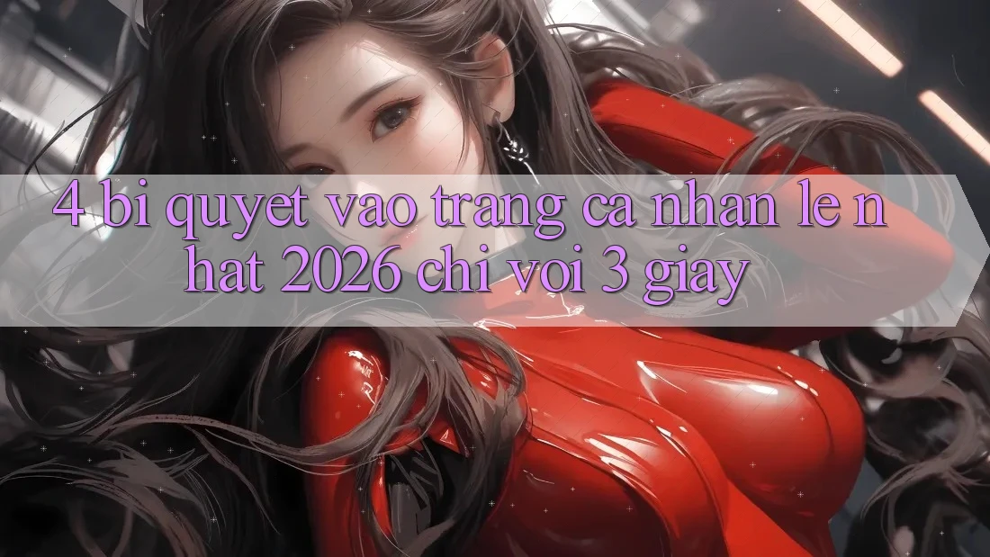 4. Bí quyết Vào trang cá nhân Lẹ Nhất 2026 - Chỉ Với 3 Giây