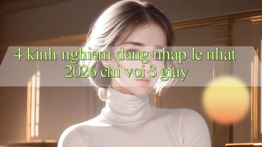 4. Kinh nghiệm Đăng Nhập Lẹ Nhất 2026 - Chỉ Với 3 Giây 4. Kinh nghiệm Đăng Nhập Lẹ Nhất 2026 - Chỉ Với 3 Giây