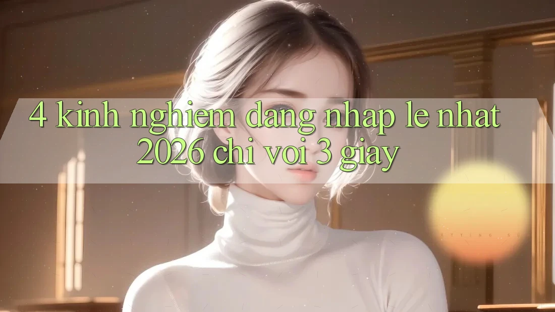 4. Kinh nghiệm Đăng Nhập Lẹ Nhất 2026 - Chỉ Với 3 Giây 4. Kinh nghiệm Đăng Nhập Lẹ Nhất 2026 - Chỉ Với 3 Giây