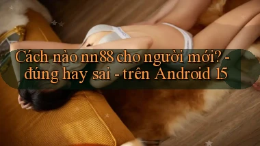 Cách nào nn88 cho người mới   đúng hay sai   trên Android 15