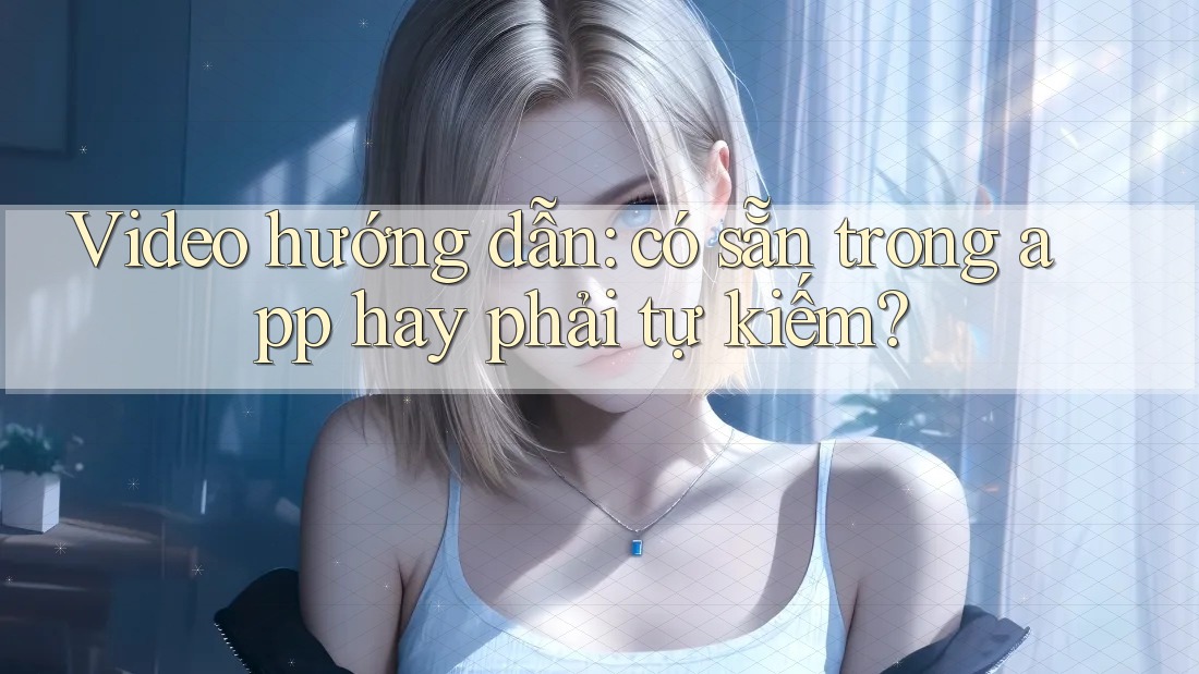Video hướng dẫn: có sẵn trong app hay phải tự kiếm? Video hướng dẫn: có sẵn trong app hay phải tự kiếm?